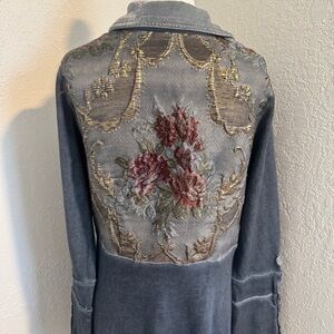 Embroidered Boho Coat SMALL soft surroundings